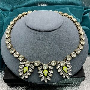 J. Crew Big Crystal Diamonte Rhinestone Necklace Choker